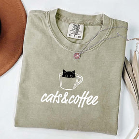 Cats And Coffee Cute T-Shirt