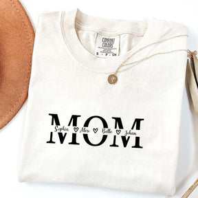 Custom Mom Children Name T-Shirt