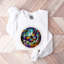 Butterfly Stained Glass Graphic Sweatshirt