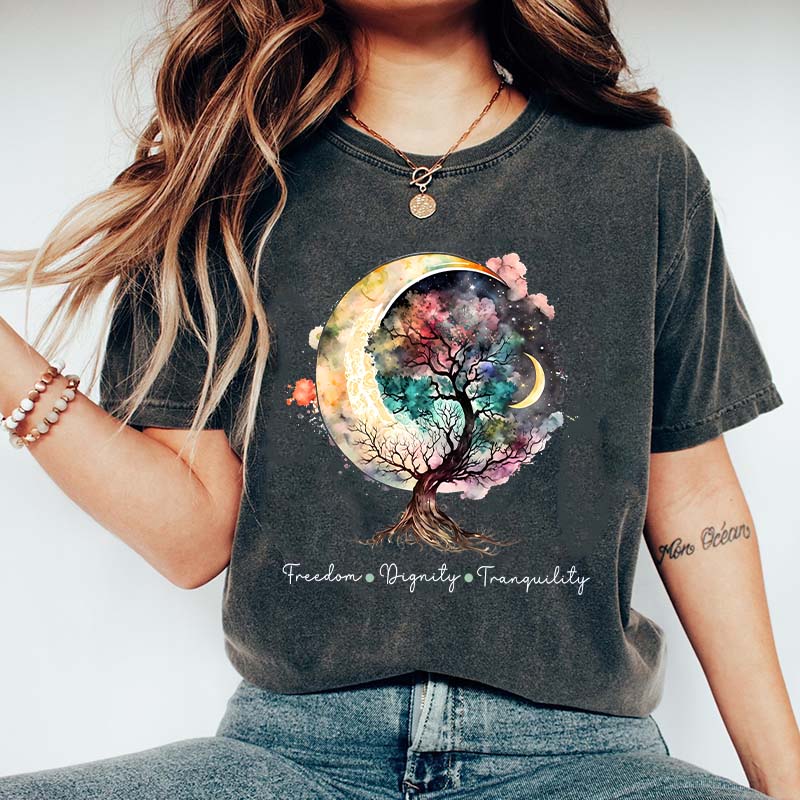 Freedom Dignity Tranquility Tree T-Shirt