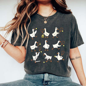 Cute Goose Tennis Sports T-Shirt