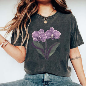 Vintage Orchid Flower Lover T-Shirt