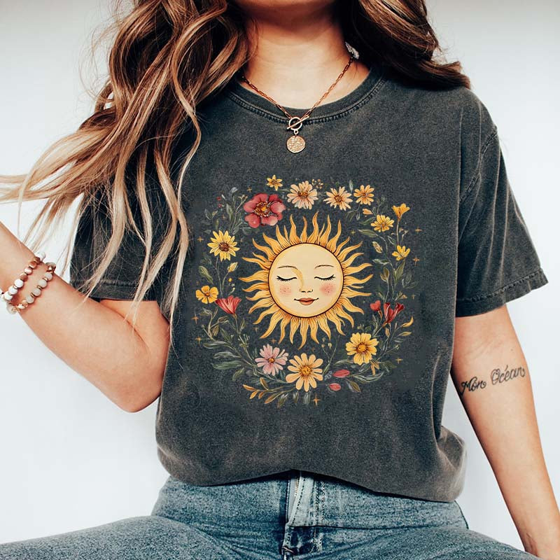 Retro Sunflower Summer Vibes T-Shirt