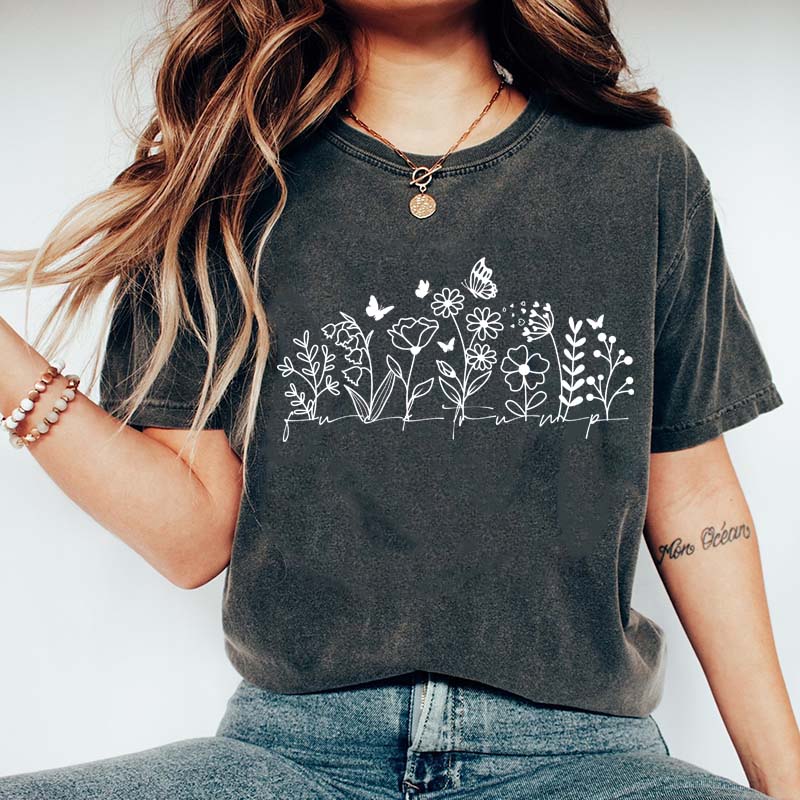 Comfort Color Simple Wild Flowers T-Shirt