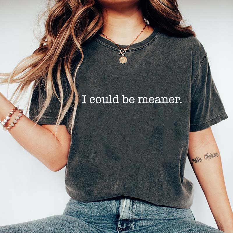 I Could Be Meaner Sarcastic T-Shirt