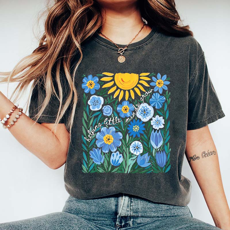 Helping Little Minds Grow Floral T-Shirt