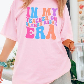 Teacher Off Duty Colorful Print T-shirt