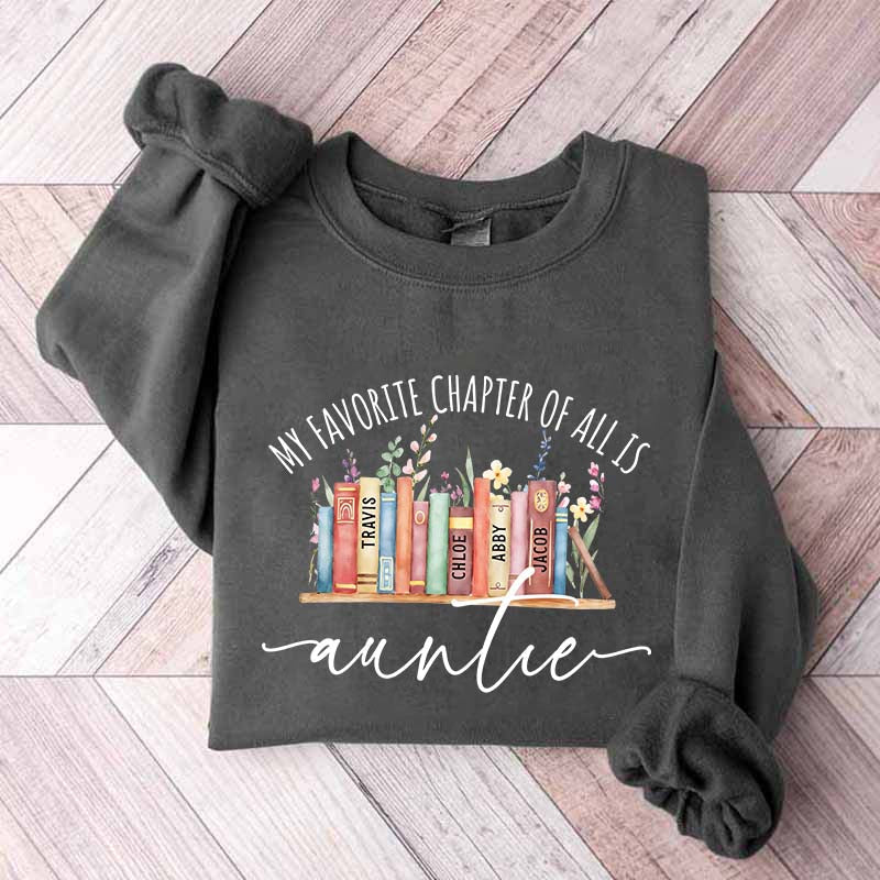 Personalized Auntie Book Sweatshirt