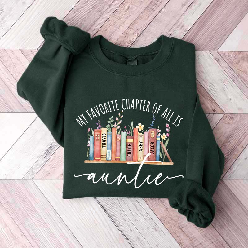 Personalized Auntie Book Sweatshirt