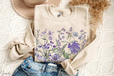 Fairycore Lavender Wildflowers Sweatshirt