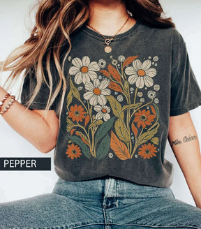 Boho WildFlowers Vintage Inspired T-Shirt