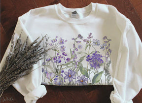 Fairycore Lavender Wildflowers Sweatshirt