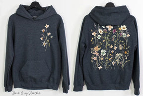 Bohemian style retro wildflower round neck Hoodie