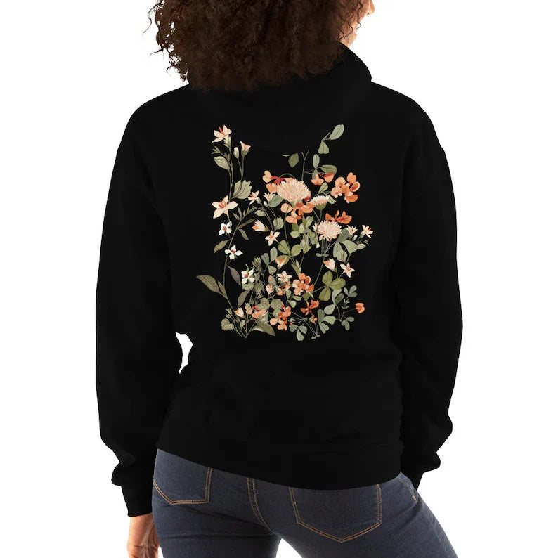 Vintage Flowers Hooded Sweatshirt