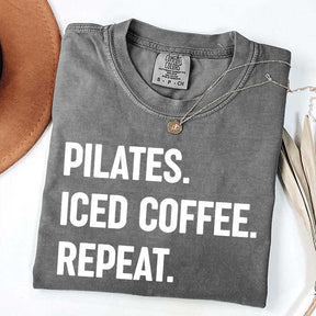 Pilates Iced Coffee Repeat T-Shirt