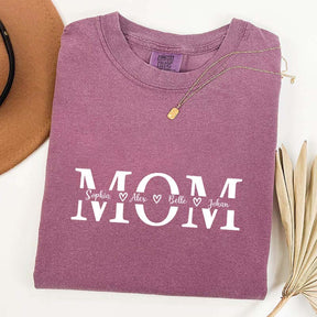 Custom Mom Children Name T-Shirt