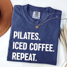 Pilates Iced Coffee Repeat T-Shirt