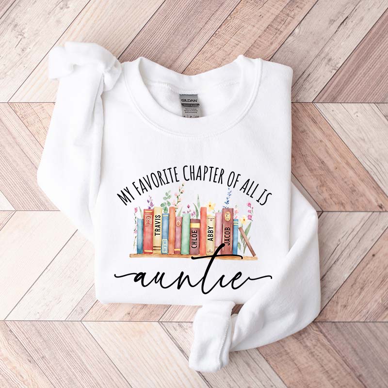 Personalized Auntie Book Sweatshirt