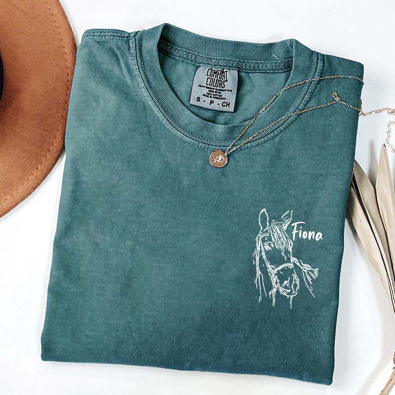 Custom Horse Equestrian Name T-Shirt