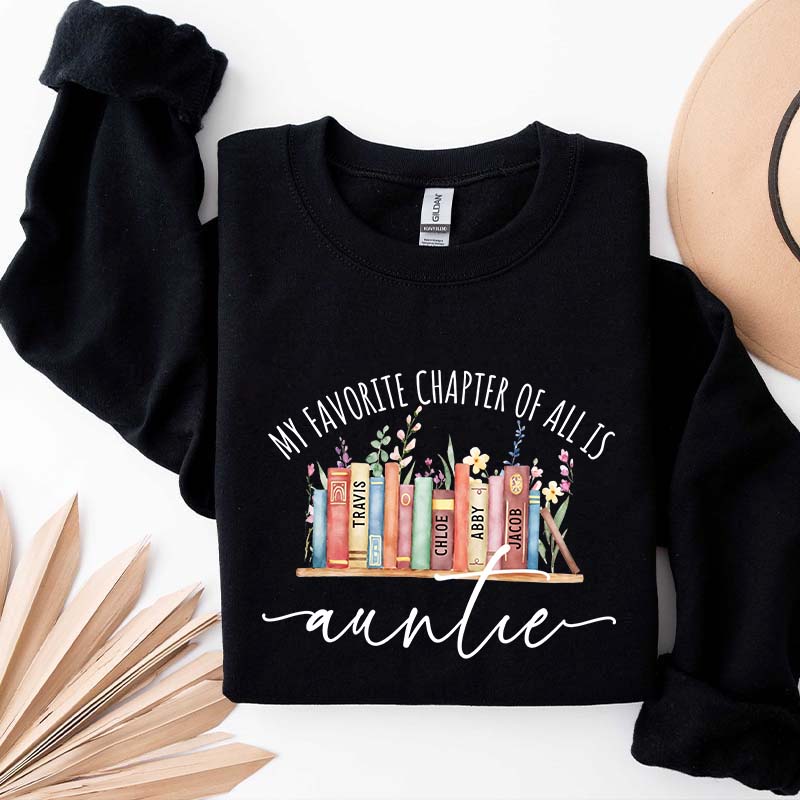 Personalized Auntie Book Sweatshirt
