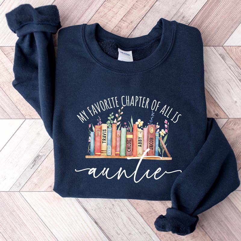 Personalized Auntie Book Sweatshirt