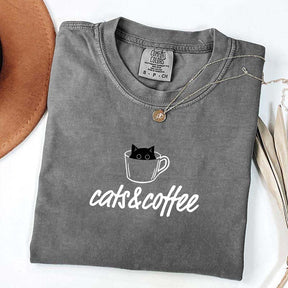 Cats And Coffee Cute T-Shirt