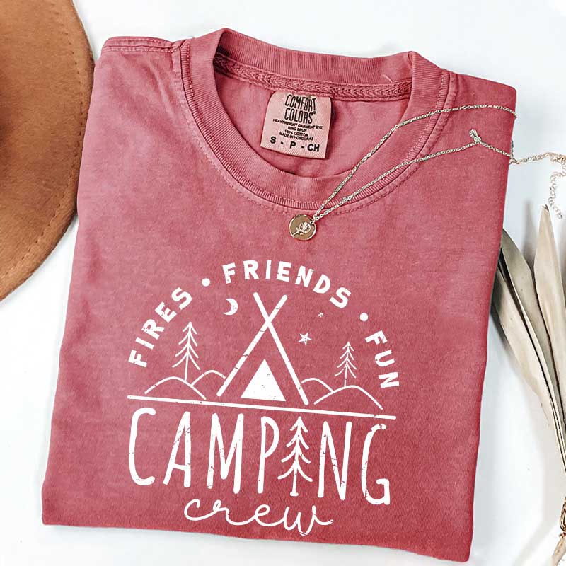 Fires Friends Fun Camping T-Shirt