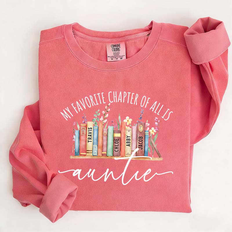 Personalized Auntie Book Sweatshirt