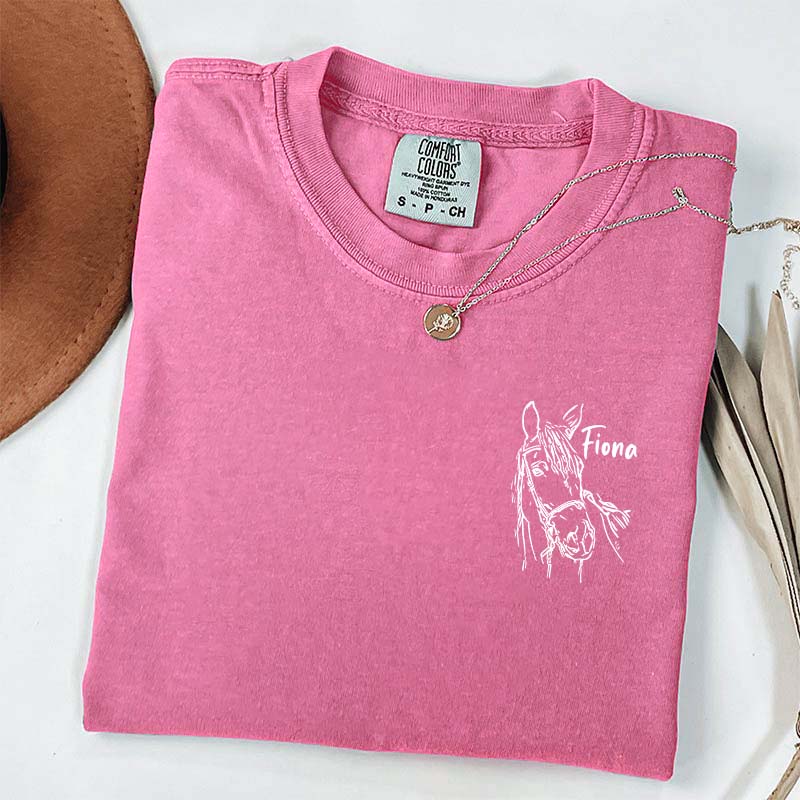 Custom Horse Equestrian Name T-Shirt