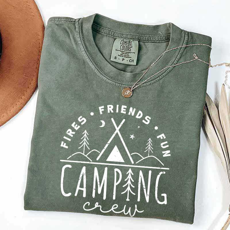 Fires Friends Fun Camping T-Shirt