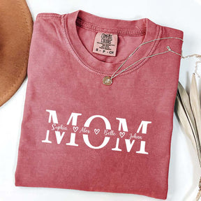 Custom Mom Children Name T-Shirt