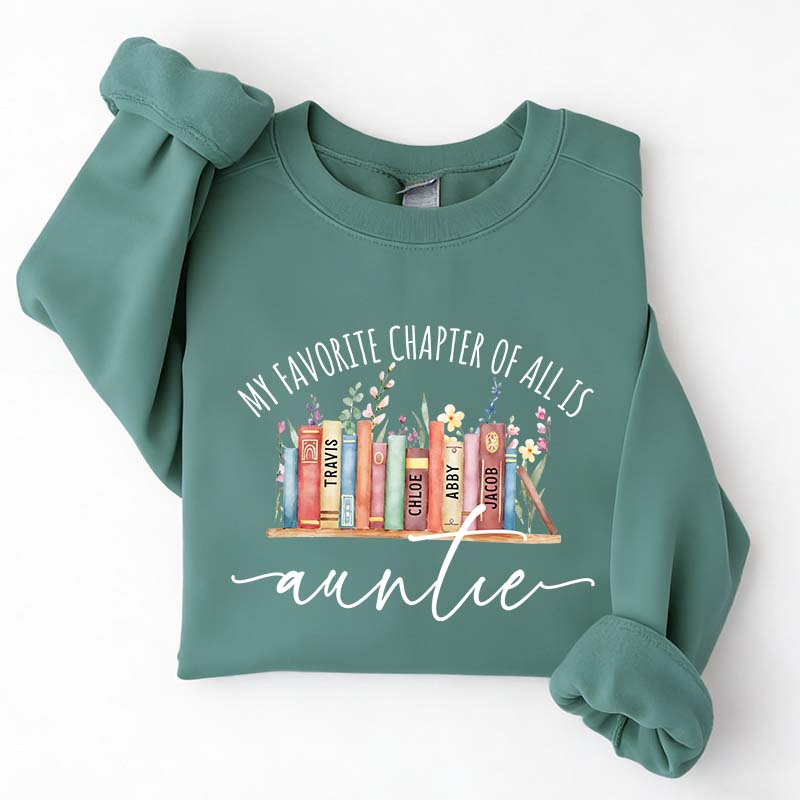 Personalized Auntie Book Sweatshirt