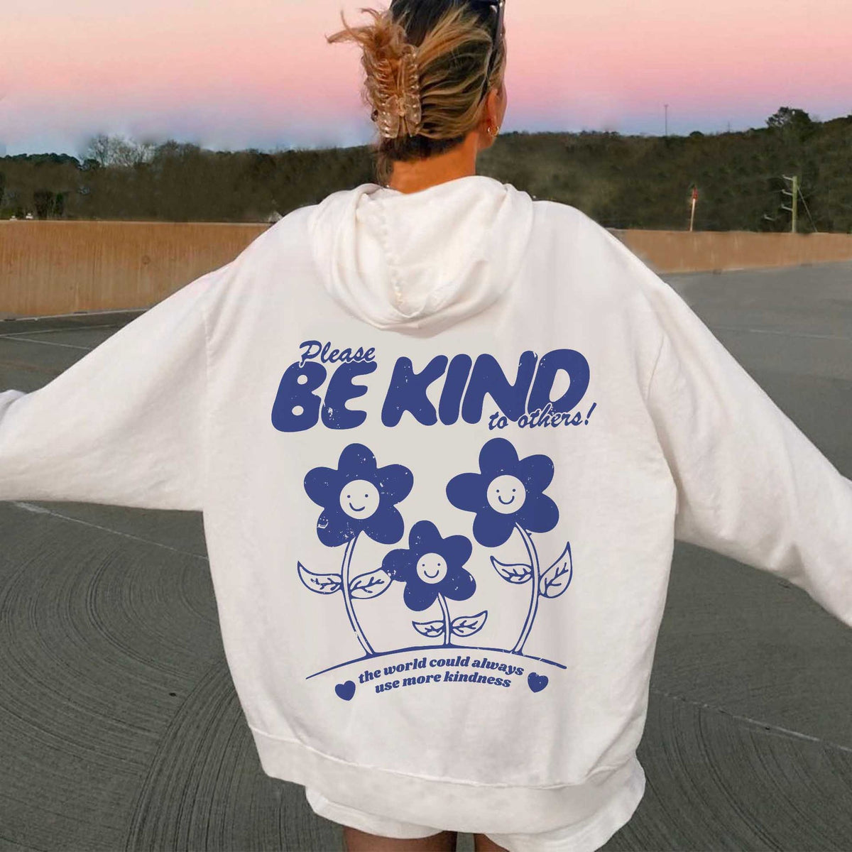 Women's Please Be Kind To Others Print Hoodie