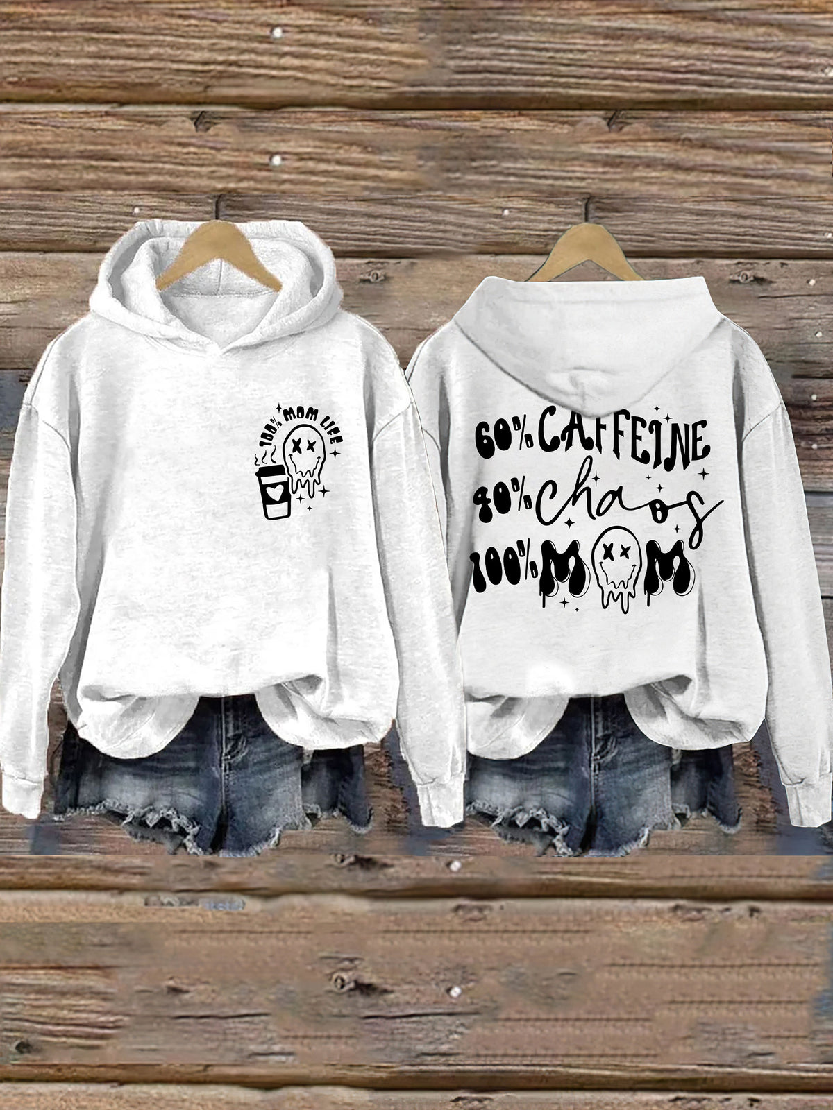 Caffeine And Chaos Mom Life Hoodie