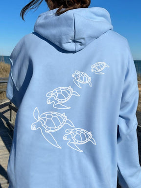 Vintage Ocean Turtle Surf Hoodie