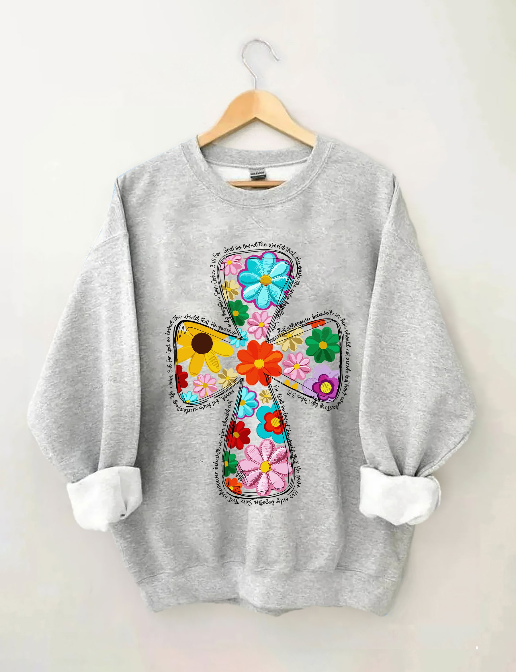 Christian Easter Spring Floral Sweatshirt