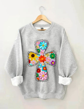 Christian Easter Spring Floral Sweatshirt