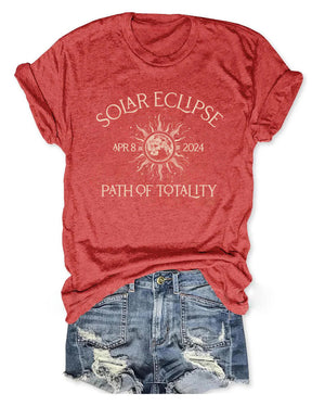 Solar Eclipse 2024 Path Of Totality T-shirt