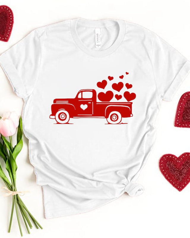 Chemise de camion de Valentine, chemise de jour de Valentines 