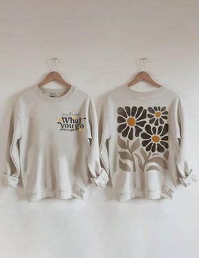 Boho Wildflower Print Sweatshirt