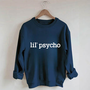 Lil' Psycho Letter Print Sweatshirt