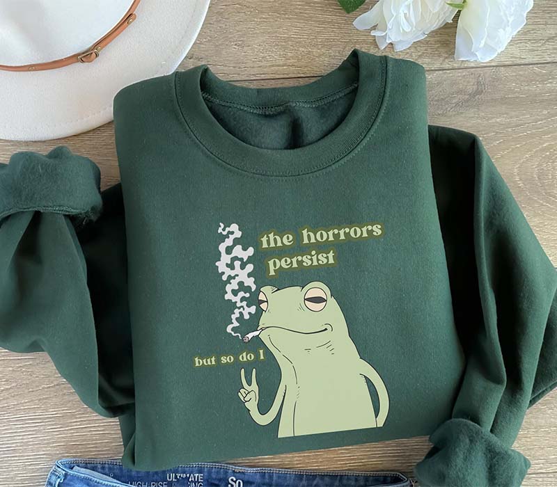 The Horrors Persist Frog Sweatshirt