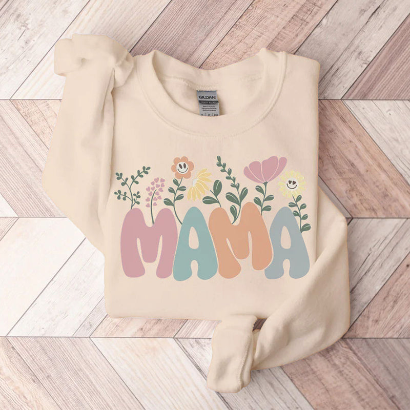 Bluza z nadrukiem w kwiaty mama na dzień matki