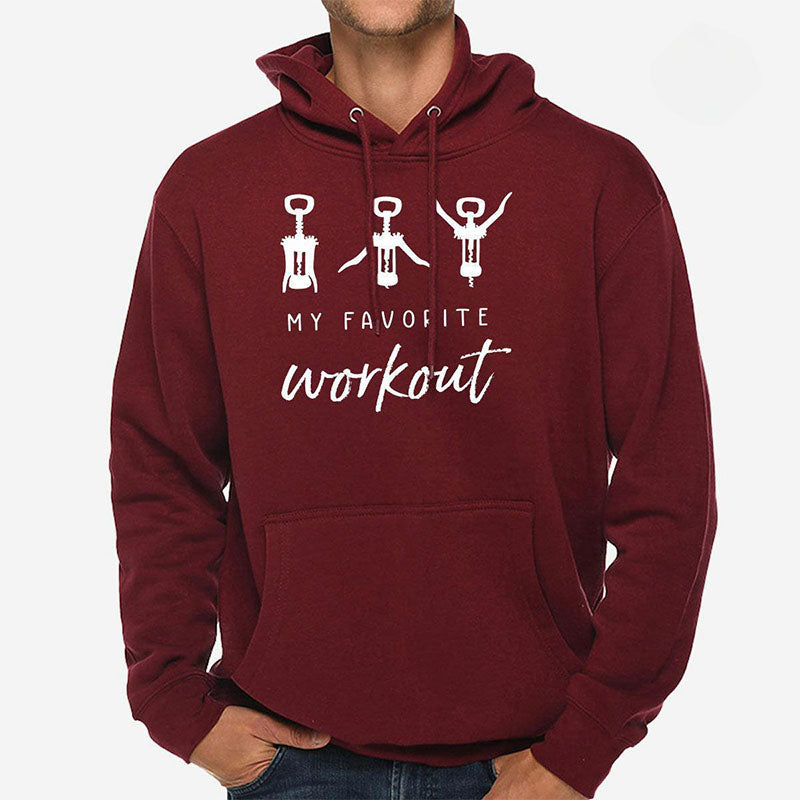 Funny Wine Workout Hoodie