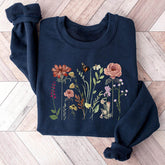 Vintage Wildflower Nature Crewneck Sweatshirt