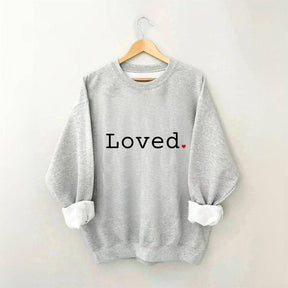 Loved Letter Print Sweatshirt