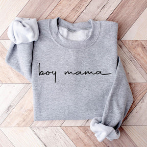 Boy Mama Funny Letter Print Sweatshirt