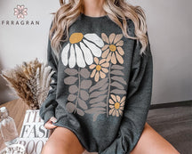 Boho Wildflower Print Sweatshirt