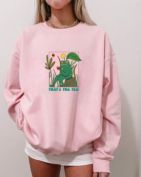 Frog Print Casual Sweatshirt