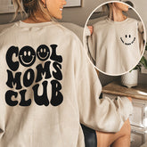 Sudadera Cool Moms Club Letter Print